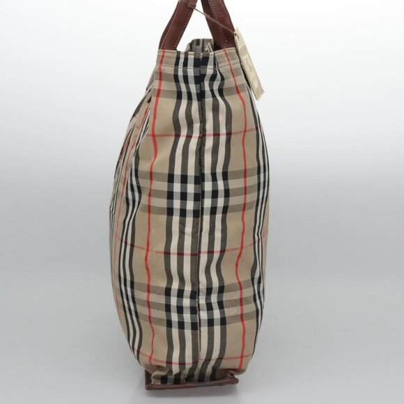 Burberrys Nova Check Hand Bag Canvas Beige Auth - Picture 5 of 16